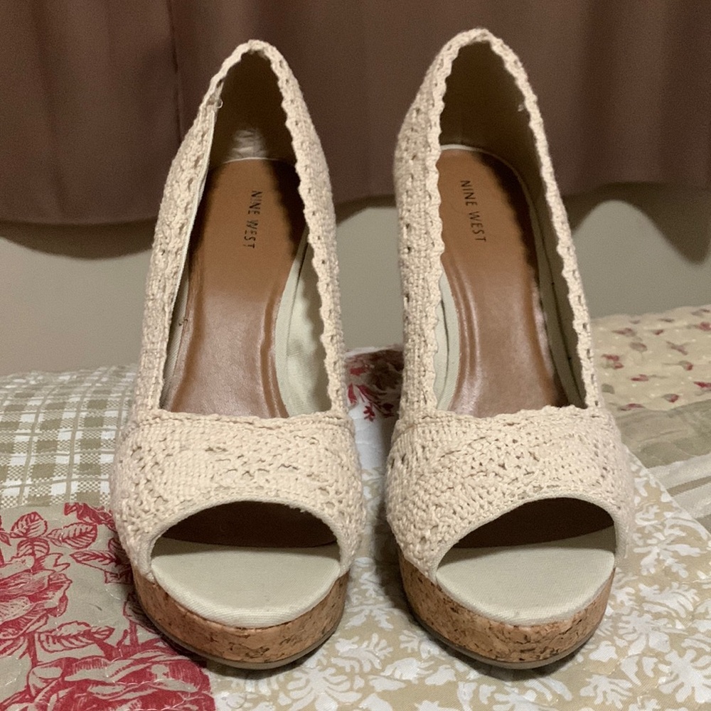 Nine West Cork Wedge Open Toe Heel